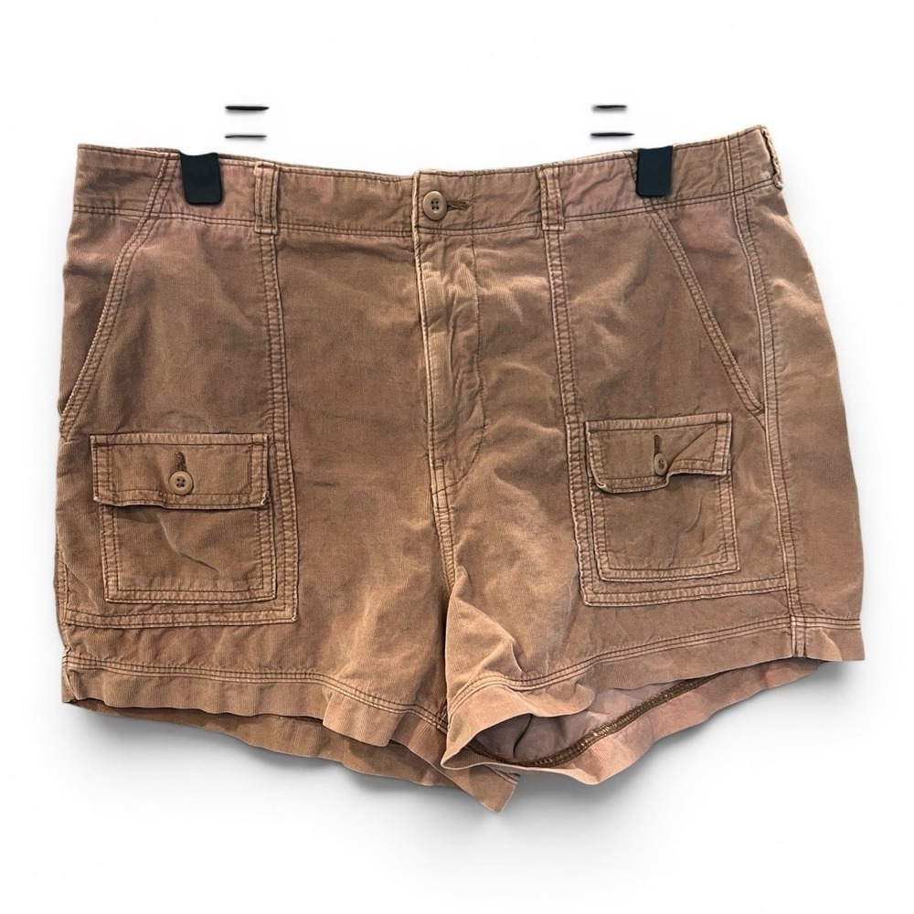American Eagle Highest Rise Boyfriend Shorts Women's Size 16 Brown Corduroy